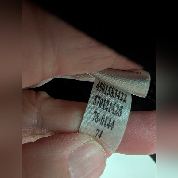 WHBM Black Ruffle Double Breasted Blazer Size 2 Corpcore Coquette Dark Academia - Picture 9 of 11